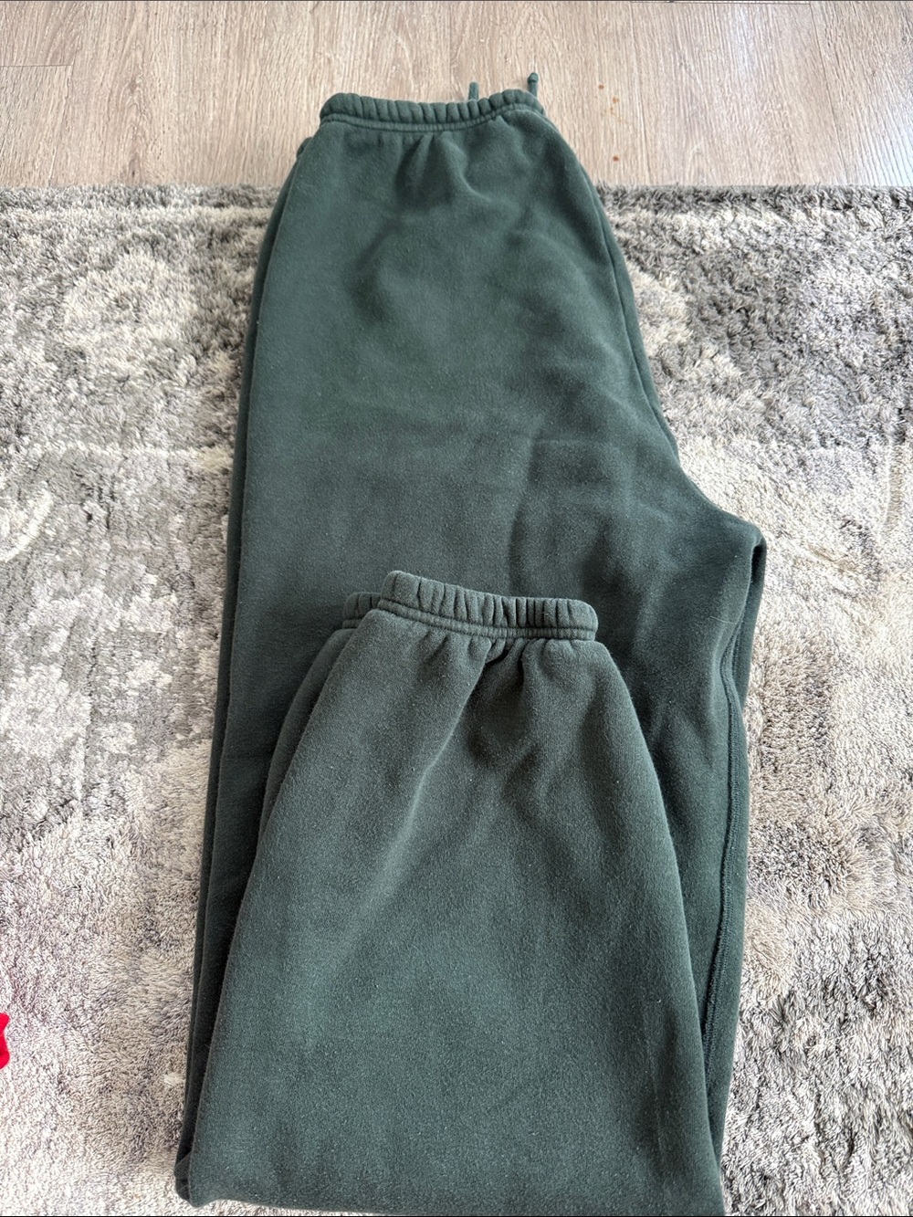Skims Forest Green Fleece Jogger Pants